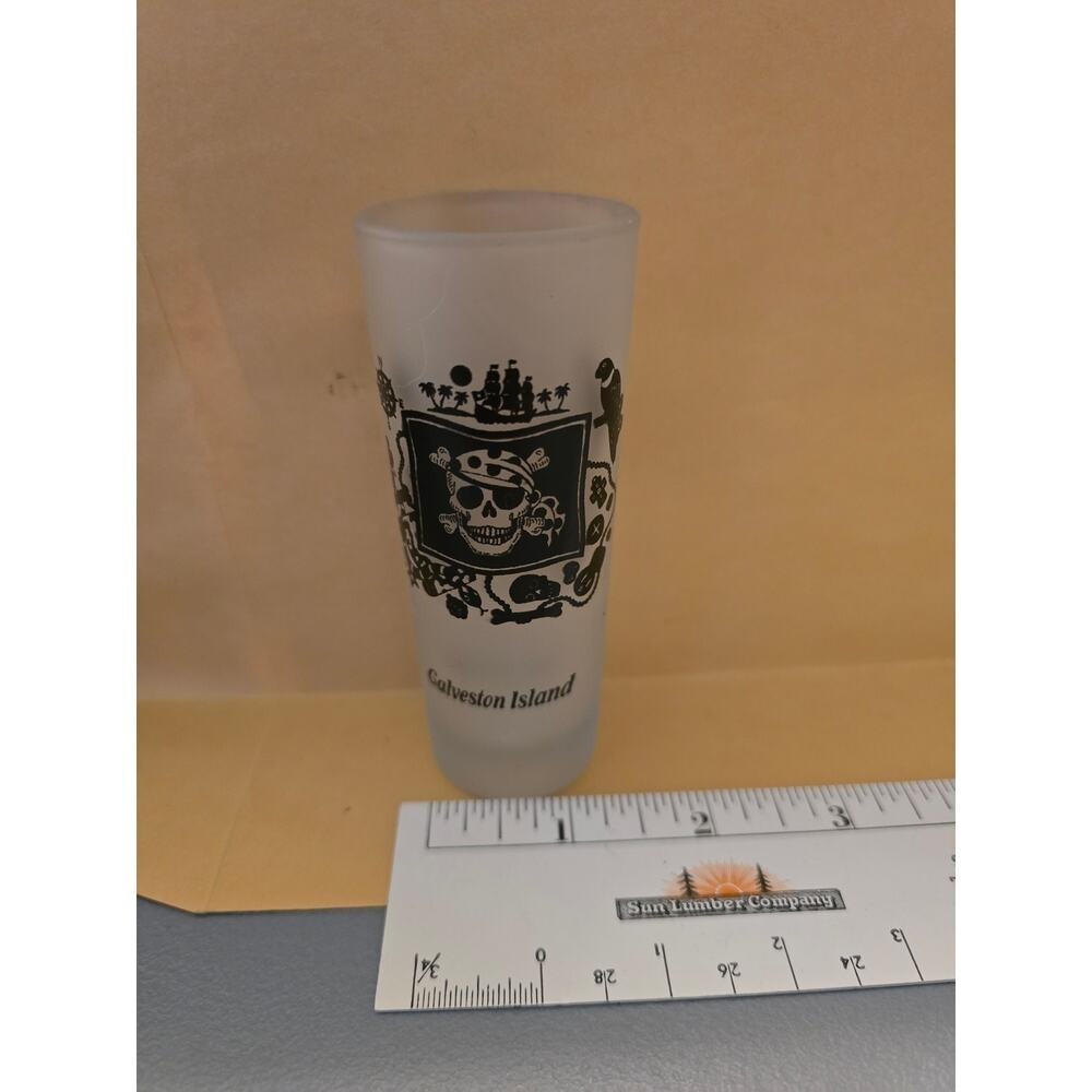 Galveston Island Pirate 4" Shot Glass No Chips or Cracks‎